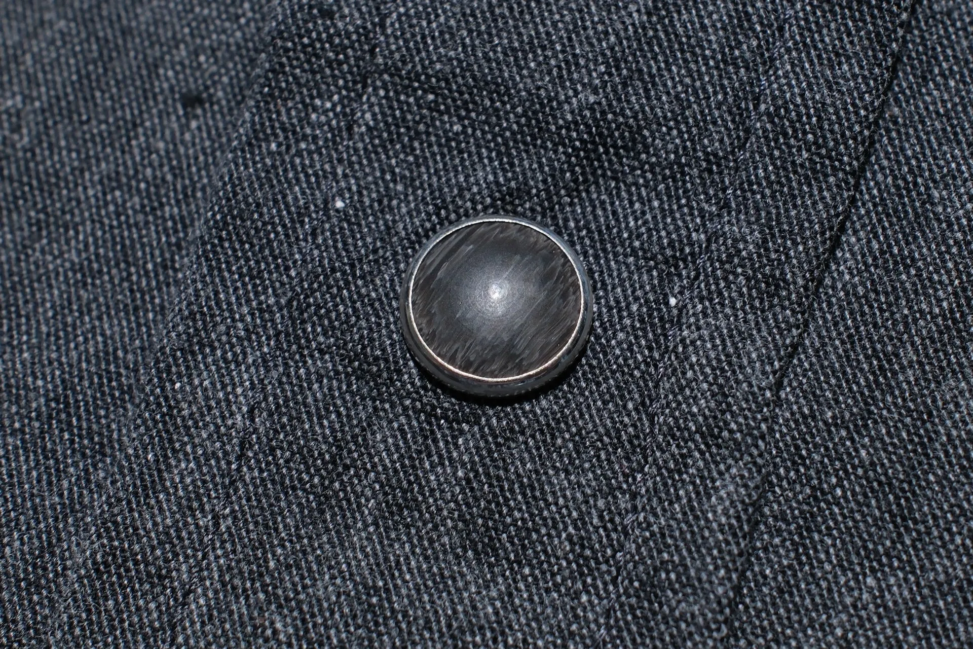 Pure Blue Japan 8oz Chambray S/S Western Shirt (Heather Black)