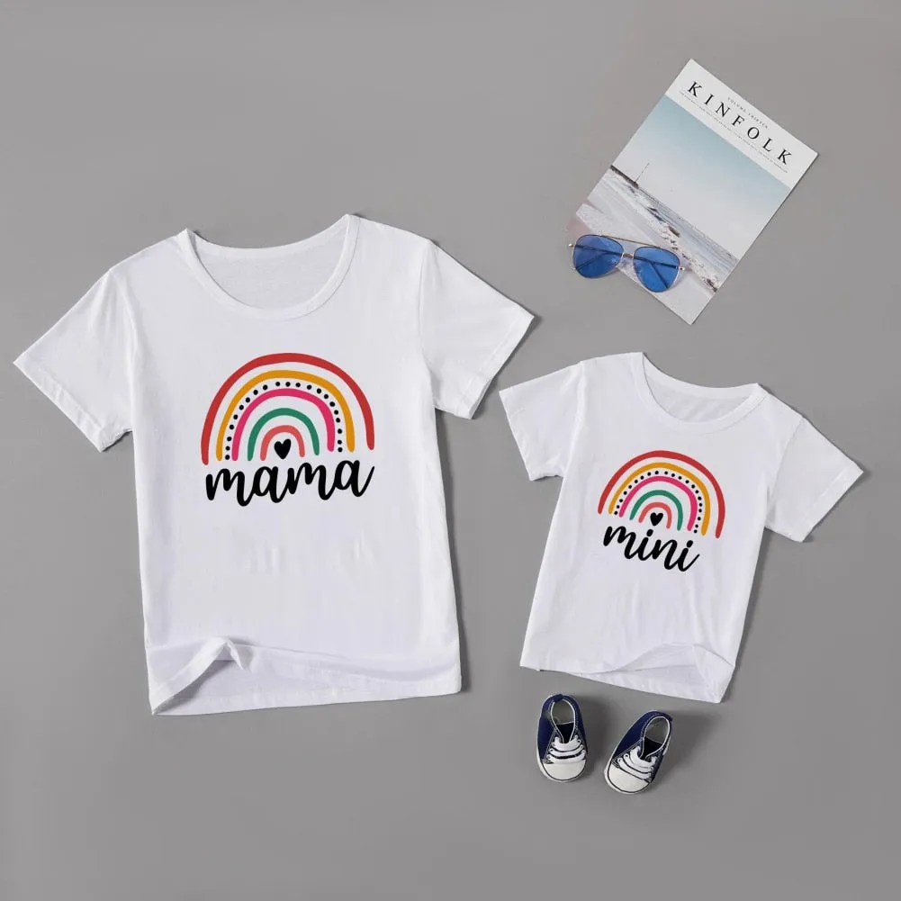 Rainbow Tshirt Mommy and Me