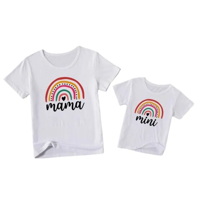 Rainbow Tshirt Mommy and Me