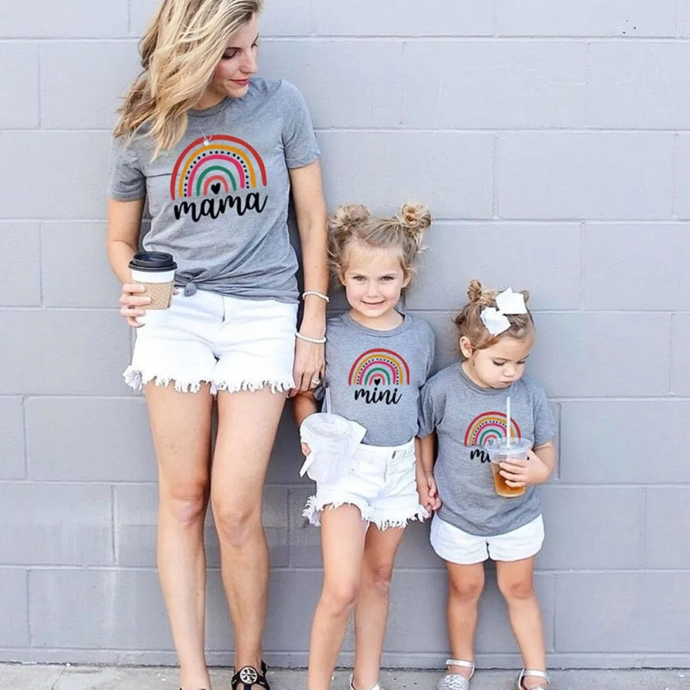 Rainbow Tshirt Mommy and Me