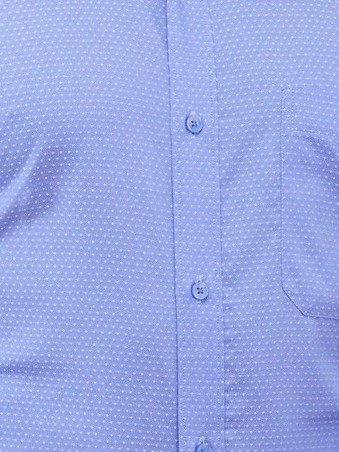 Raymond Men Blue Structured Contemporary Fit Cotton Formal Shirts