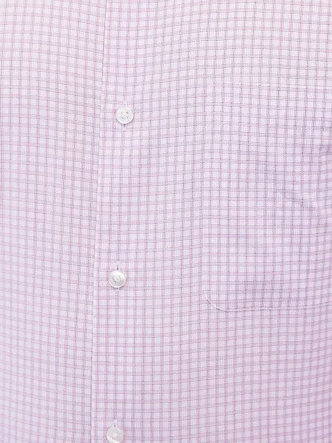 Raymond Men Pink Checks Contemporary Fit Cotton Formal Shirts
