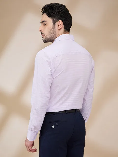 Raymond Men Pink Checks Contemporary Fit Cotton Wrinkle Free Formal Shirt