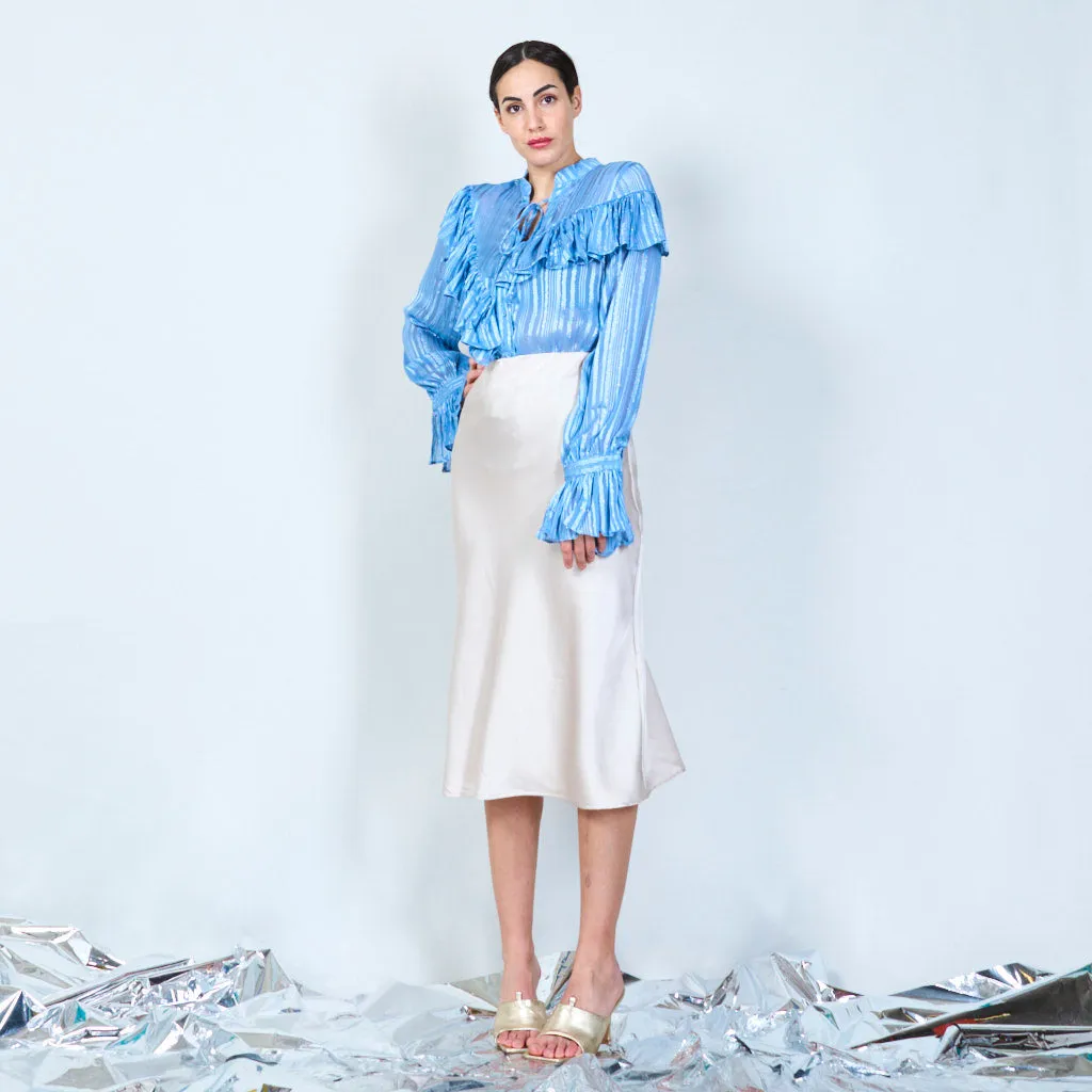 Satin pencil midi skirt wholesale
