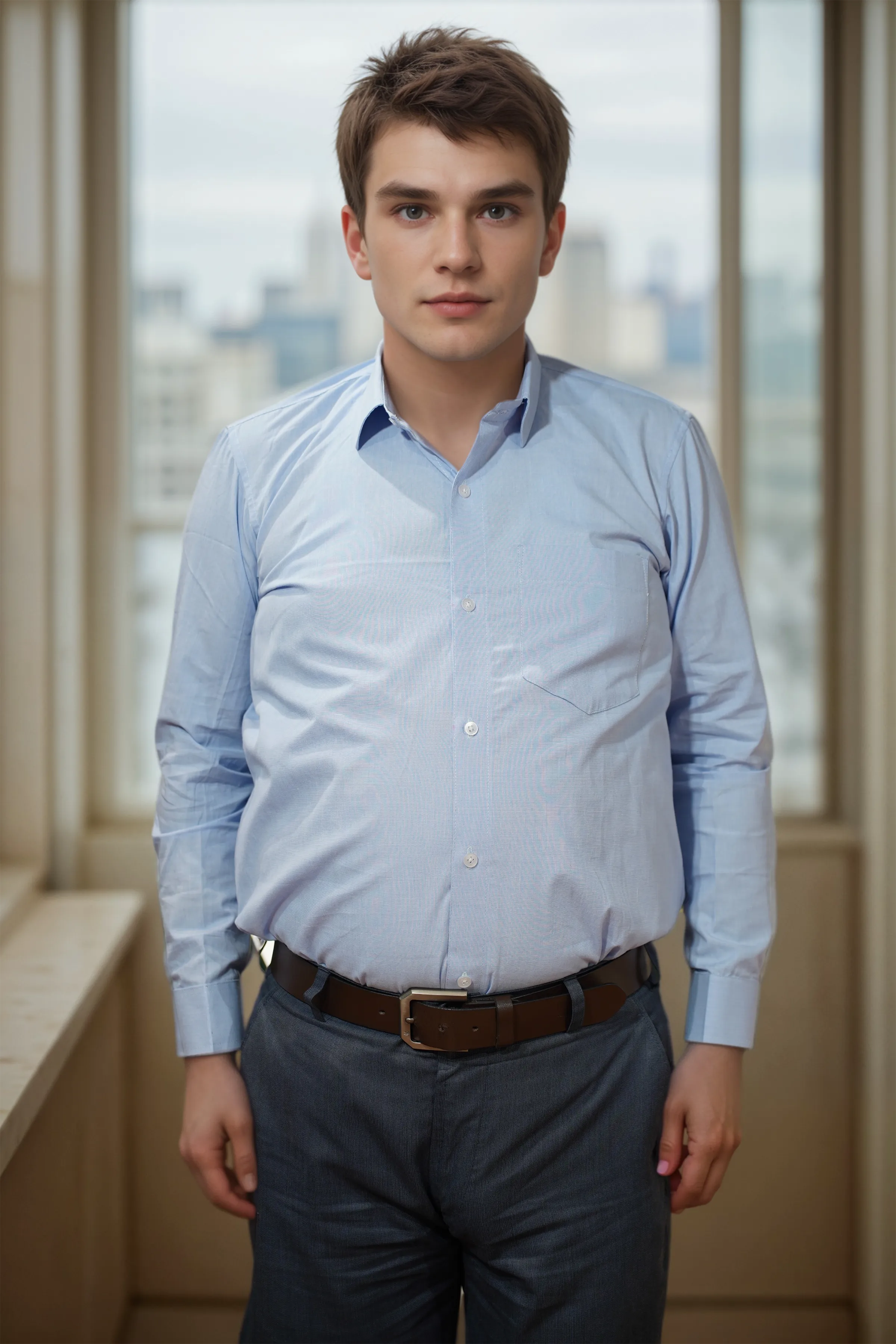 Sky Crest Formal Cotton Shirt