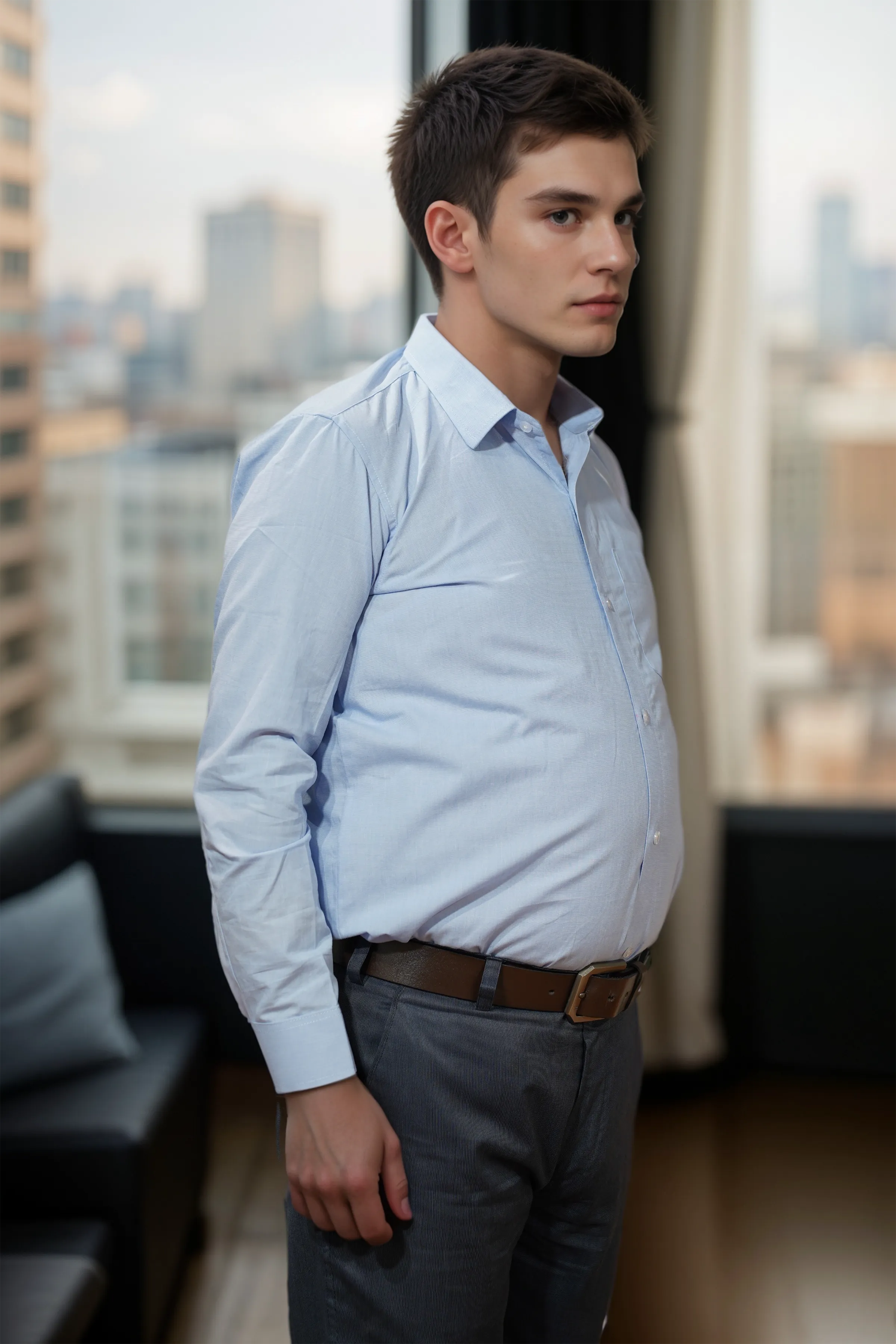Sky Crest Formal Cotton Shirt
