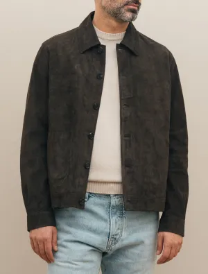Strozzi Suede Jacket Dark Brown
