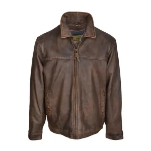 STS Ranchwear Men's The Rifleman Leather Jacket Brown