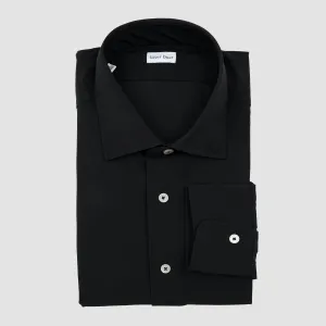 Tecno Stretch Easy Care Solid Sport Shirt Black