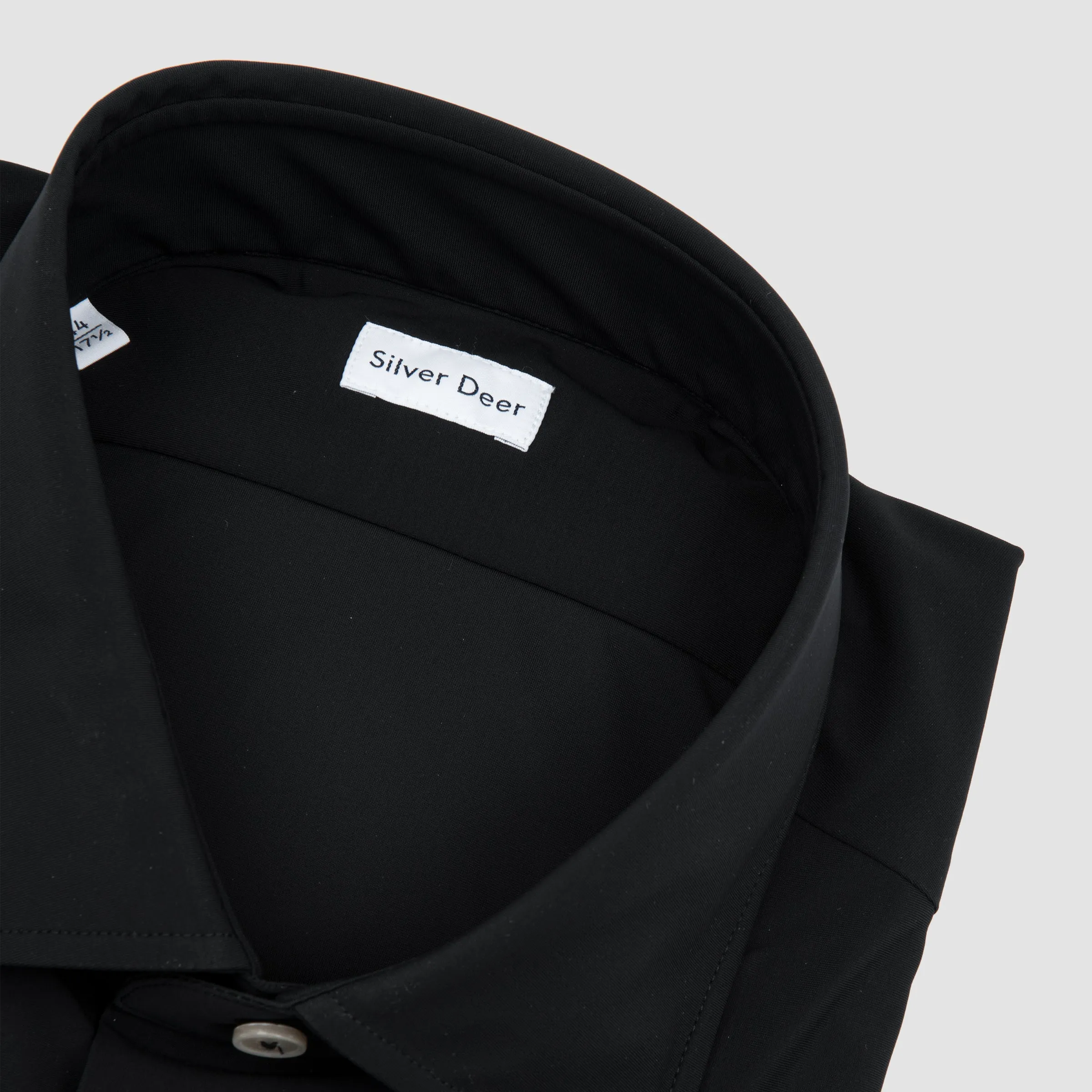 Tecno Stretch Easy Care Solid Sport Shirt Black