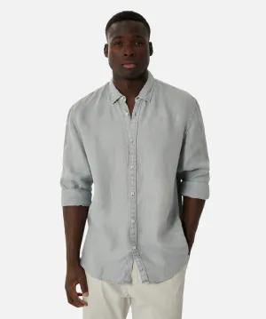 The Trinidad Linen Long Sleeve Shirt Washed Blue