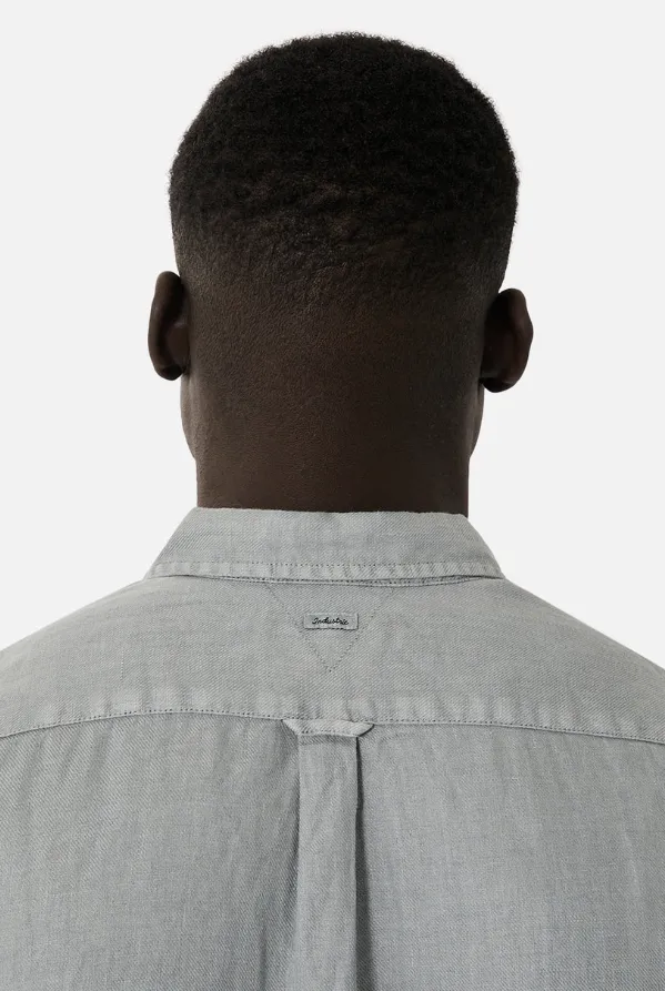 The Trinidad Linen Long Sleeve Shirt Washed Blue