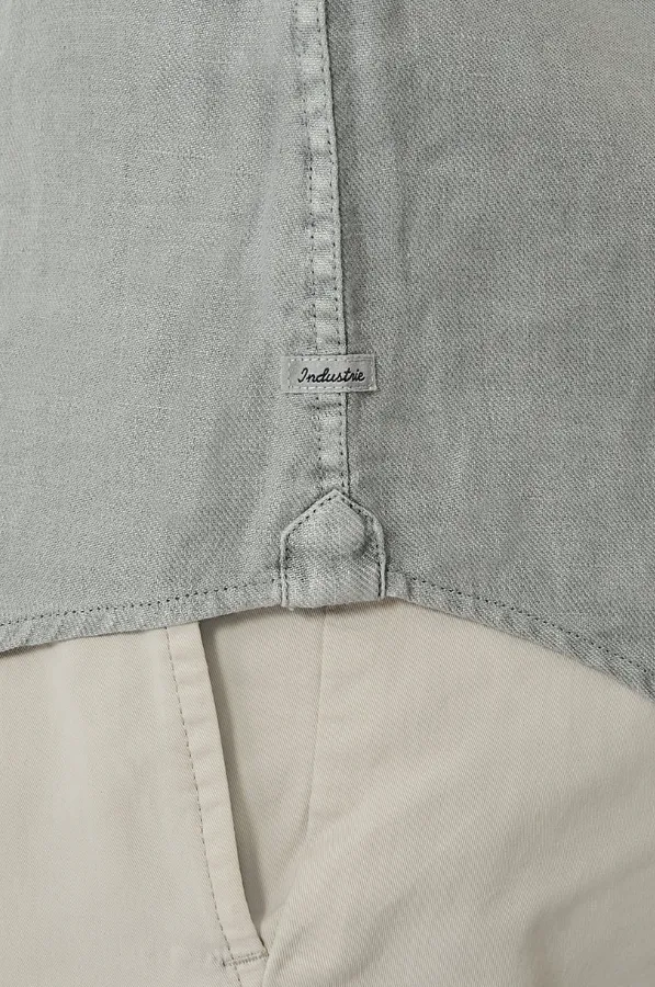 The Trinidad Linen Long Sleeve Shirt Washed Blue