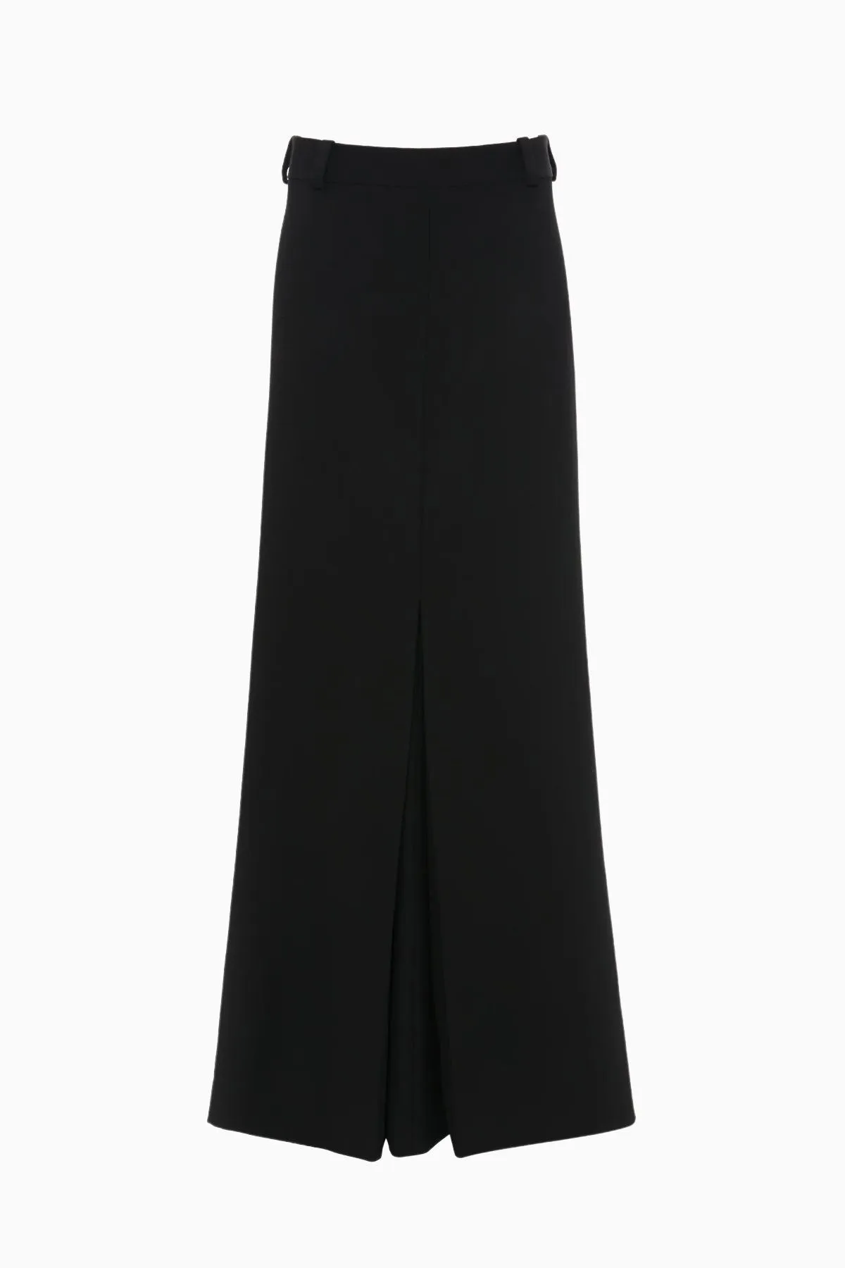 Victoria Beckham Floor Length Box Pleat Skirt - Black