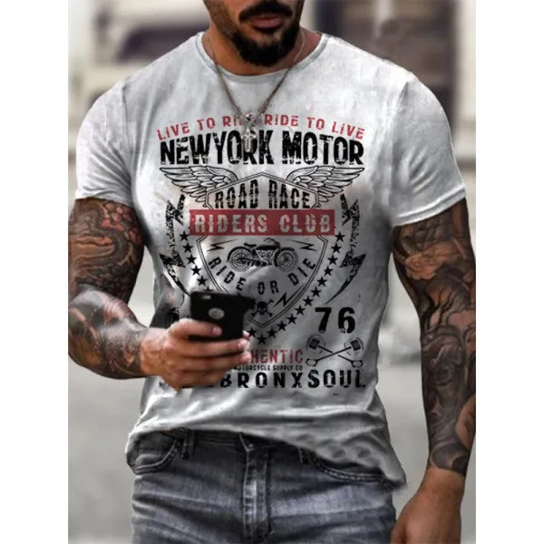 Vintage New York Motorcycle Casual T-Shirt