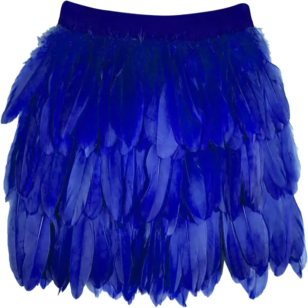 Women's A-Line High Waisted Midi Skirt Women's Performance Skirts European and American Stage Clothing Feather