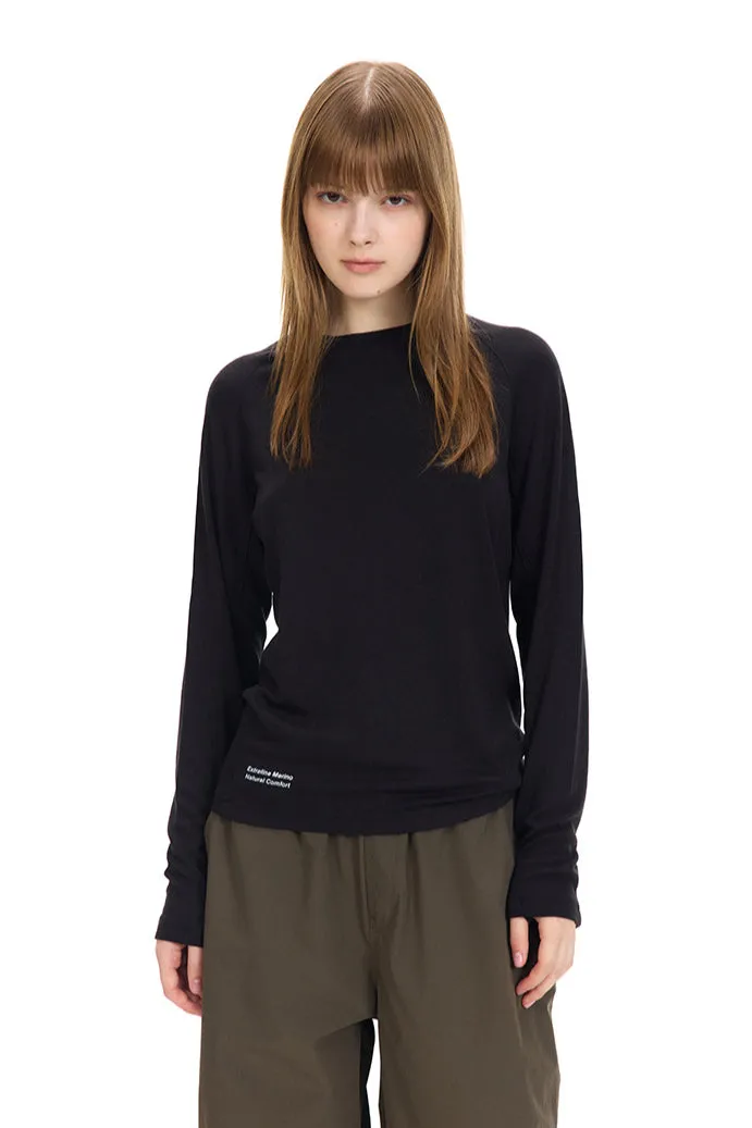 Women's Classic Black Long Sleeve Tee