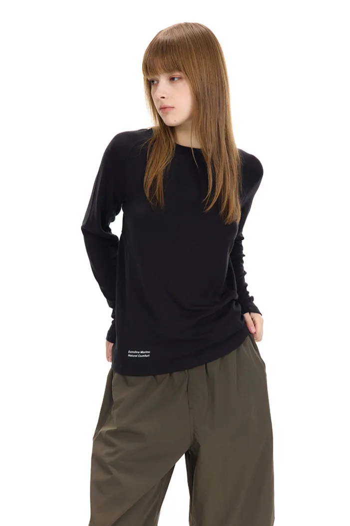 Women's Classic Black Long Sleeve Tee