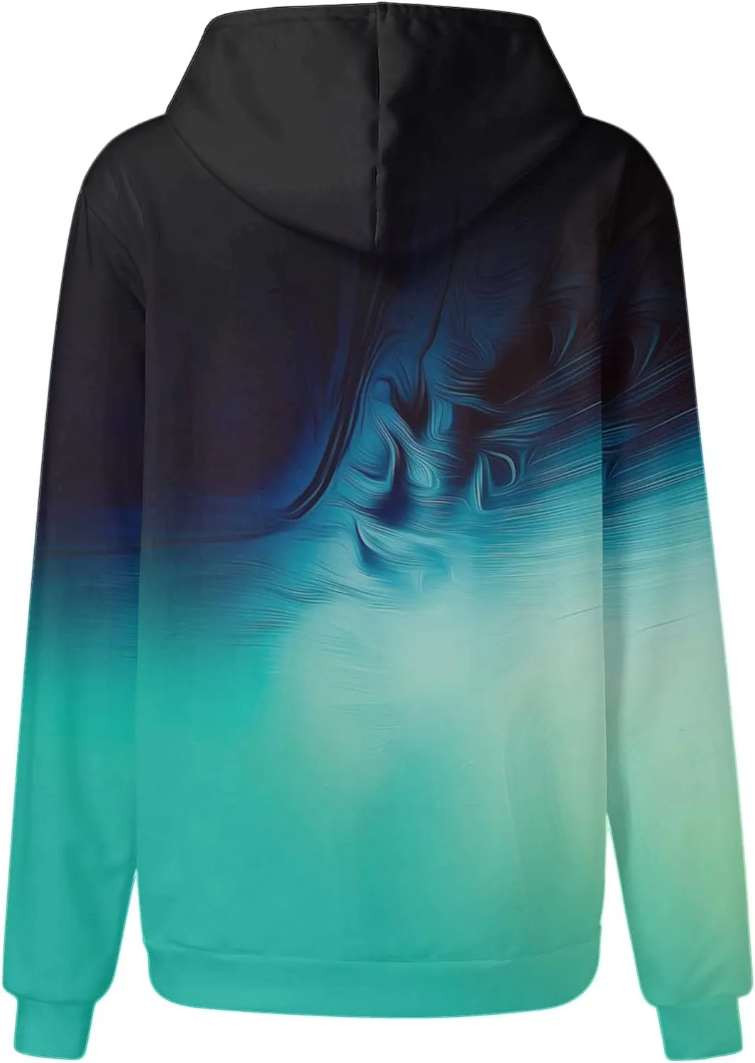 Women's Painted Oversized Hoodies Long Sleeve Drawstring Pullover Tops with Pockets 2024 Fall Trendy Loose Sweatshirt