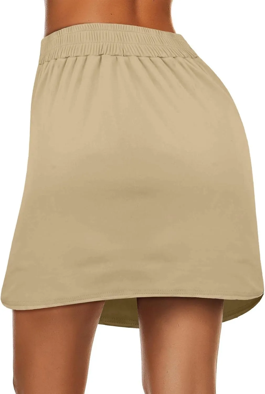 Women's Tennis Skirts Solid Color Loose Yoga High Waisted Exercise Athletic Running Golf Sport Pants with Pocket
