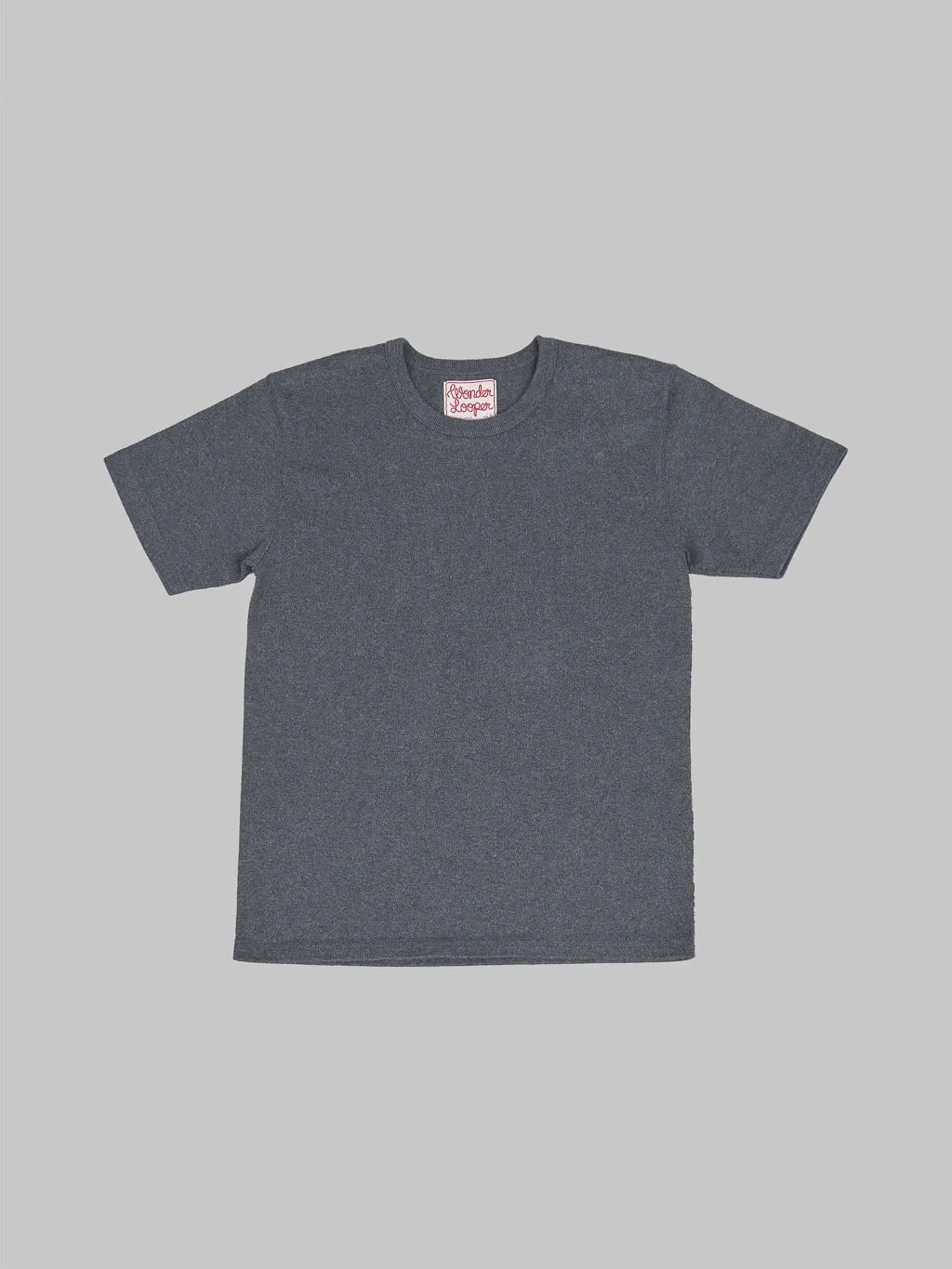 Wonder Looper Double Heavyweight Crewneck T-Shirt Charcoal