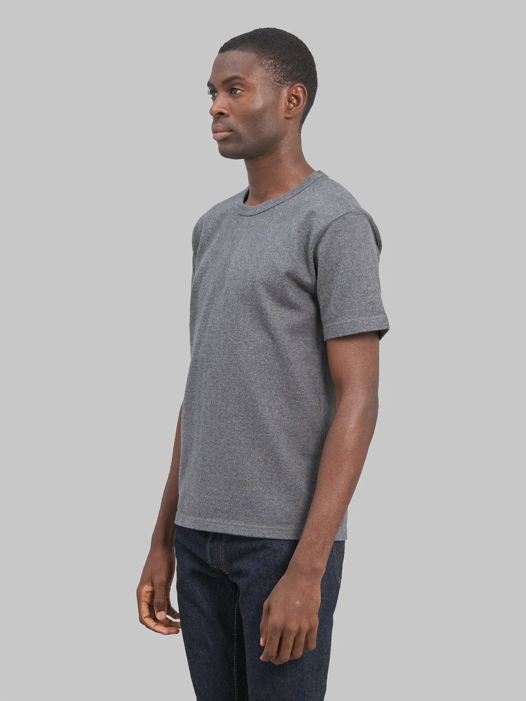 Wonder Looper Double Heavyweight Crewneck T-Shirt Charcoal